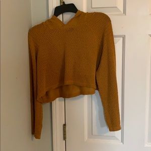 Cropped Mustard color sweater